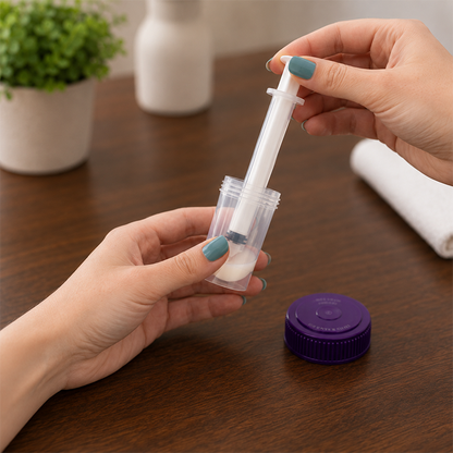 InsemiAid 13cm, 10ml round tip Insemination Syringes