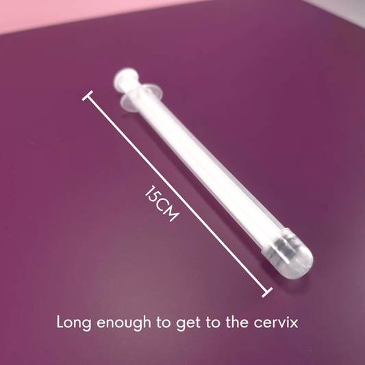 InsemiAid 13cm, 10ml round tip Insemination Syringes