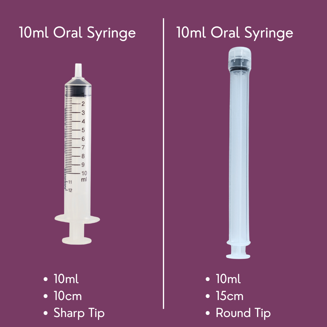 InsemiAid 13cm, 10ml round tip Insemination Syringes