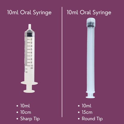 InsemiAid 13cm, 10ml round tip Insemination Syringes